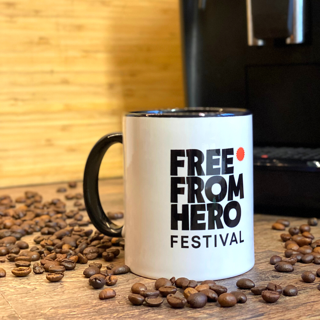 Tasse FreeFrom Hero Festival vorne